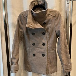H&M peacoat jacket beige size 4